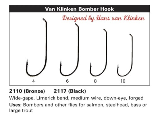 Daiichi 2117 - Van Klinken Bomber Hook (Black) – Fish Tales Fly Shop