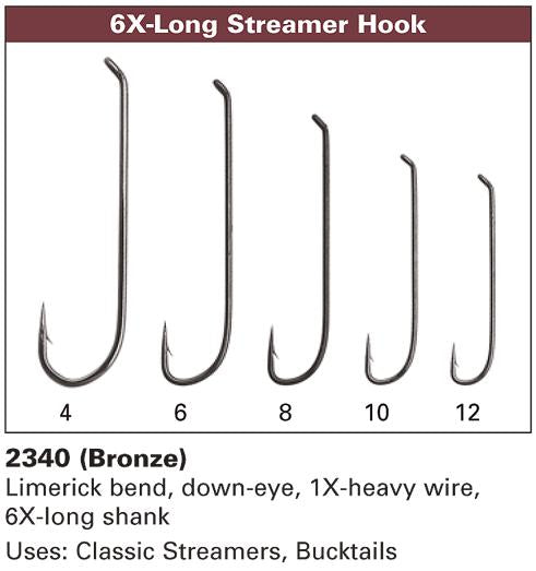 Daiichi 2340 - Traditional Streamer Hook - 6X Long