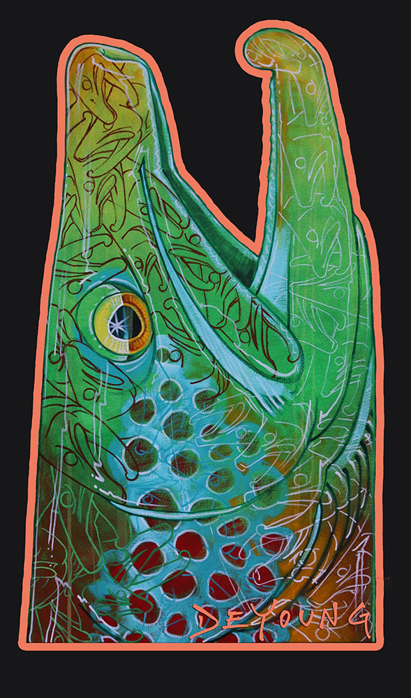 Deyoung Graffiti Brown Trout Decal