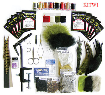 Wapsi Fly Tying Starter Kit Beginner Fly Tying Material Tool