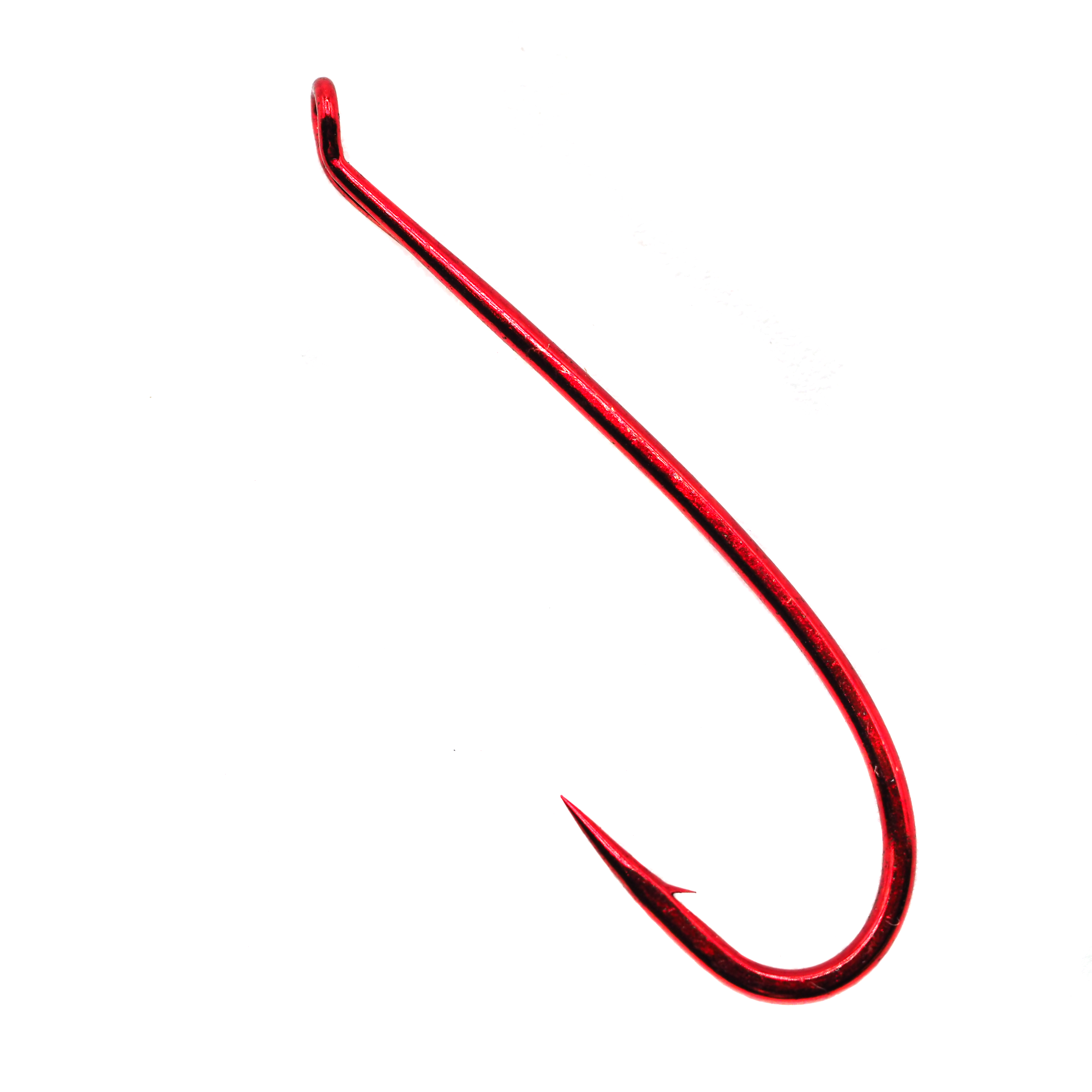 Gamakatsu T10-6H Salmon Tapered Loop Up Eye Hook - Red – Fish