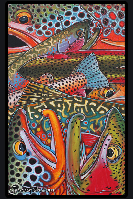 Deyoung Decal Trout Confetti
