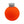 An orange Airlock Strike Indicator, designed for use in fly fishing, on a white background.