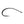 a single daiichi 1167 black nickle klinkhamer hook on a white background