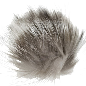 tuft of gaspe fly co silver fox body fur on white background