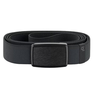A single deep stone grey groove life low profile belt with a gunmetal greay buckle on a white background.