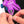 hareline hook hackle bead gauge purple color with hands showing how to use hackle measurement