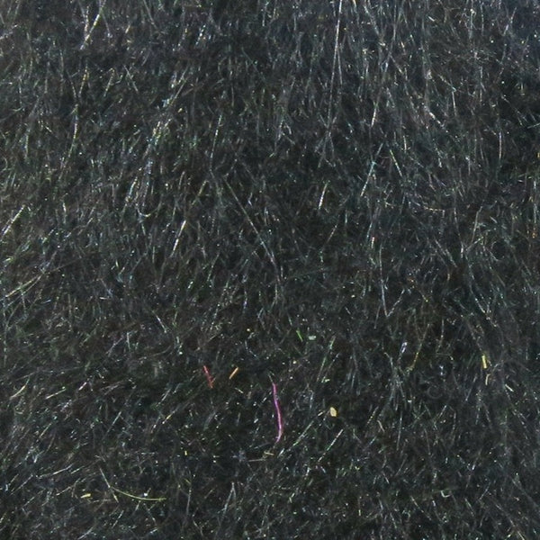 close up loose hareline dubbin rabbit hair dubbing black