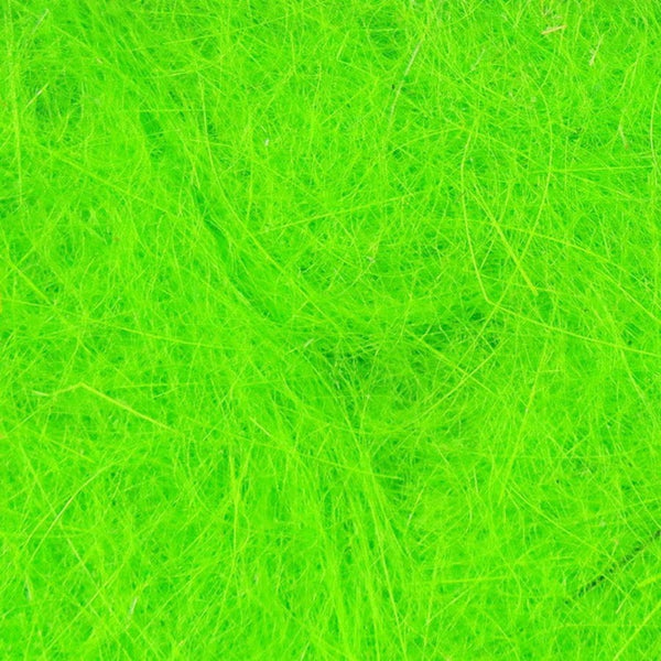 close up loose hareline dubbin rabbit hair dubbing insect green