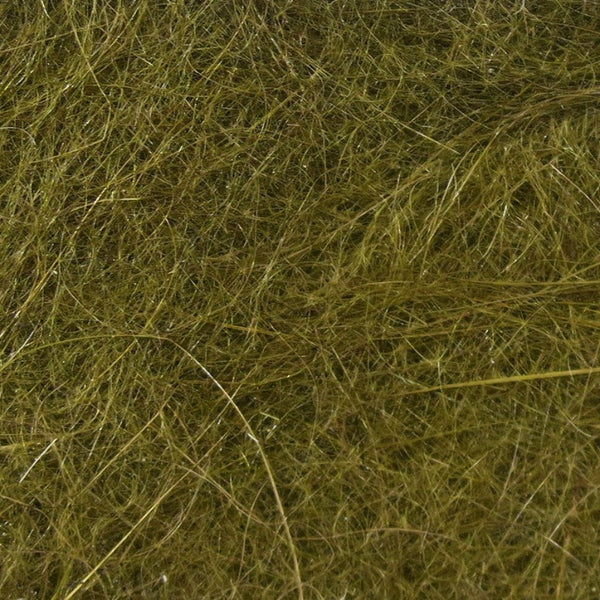 close up loose hareline dubbin rabbit hair dubbing olive brown