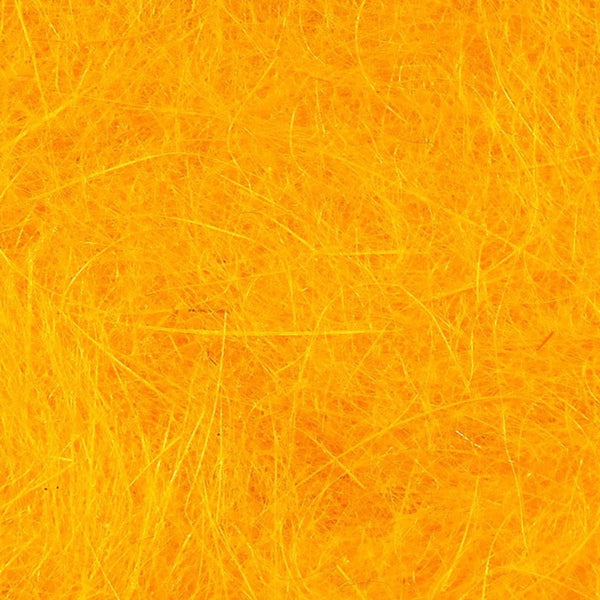 close up loose hareline dubbin rabbit hair dubbing orange