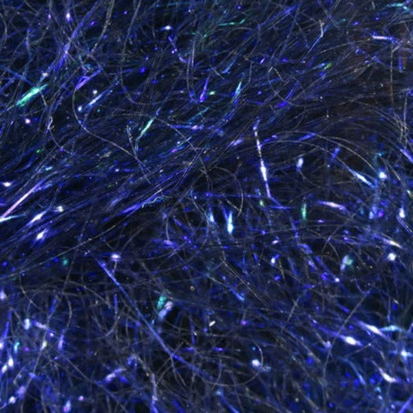 A close-up image of northern lights Hareline Ripple Ice Hair for fly tying, showing the long, characteristically crinkled strands.