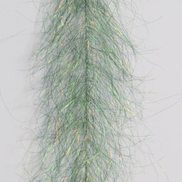 Close-up of algae green Just Add H2O Frenzy Fly Fiber Brush.