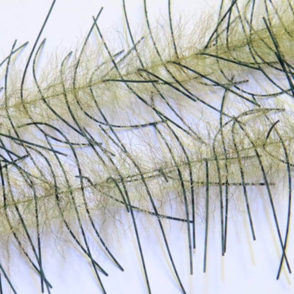 A pair of Just Add H2O Lively Legs Crustacean Brush in live bait olive and black bar on a white background.