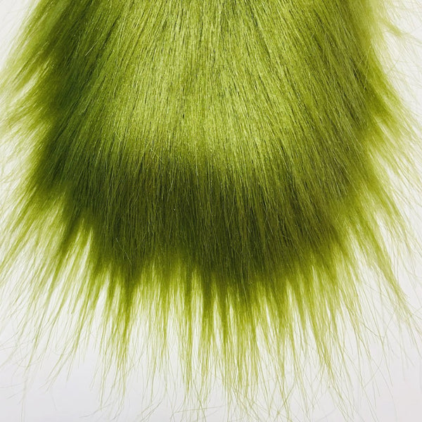 Olive H2O Premium Craft Fur for use in fly tying on a white background.