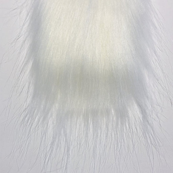 White H2O Premium Craft Fur for use in fly tying on a white background.