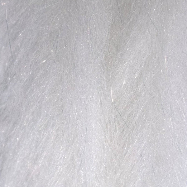 Close up of bucktail white Just Add H2O Sculpting Flash Fiber Brush showing color.