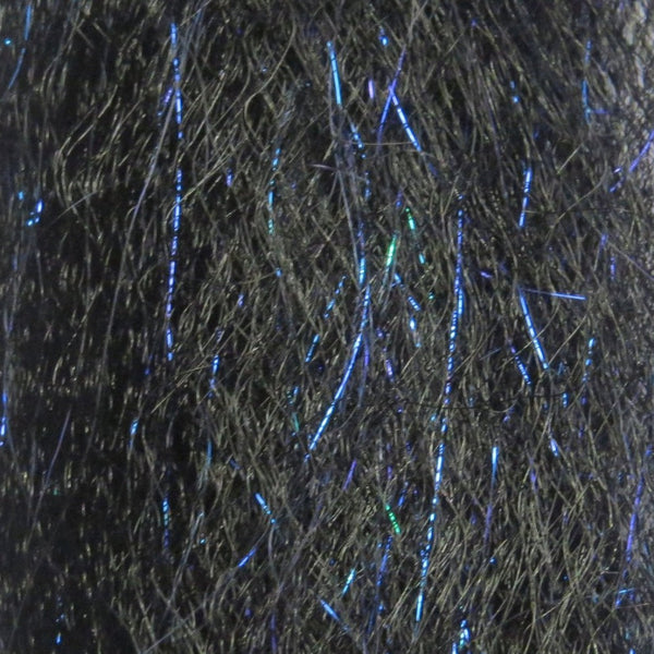Midnight blitz color close-up image of Just Add H2O Steve Farrar's Flash Blend fly tying material.