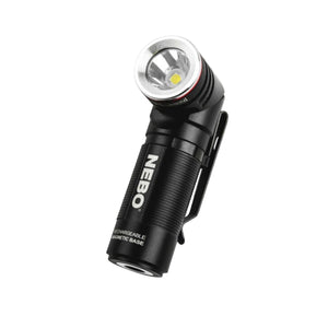 The Nebo swyvel flashlight on a white background.