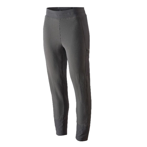 Patagonia Women's R2 TechFace Pants in gray color on a white background.