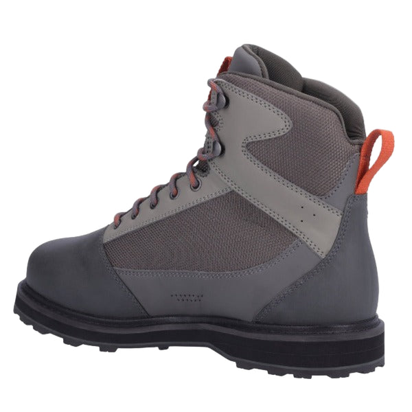 Side view of the Simms Men's Tributary wading boot showing the instep and full height on a white background