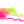 Several clumps of Textreme Electric Eggstasy Synthetic Egg Yarn in pink, peach and chartreuse, on a white background.