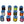 A group of UNI Big Fly fly tying thread spools in a various colors on a white background. 