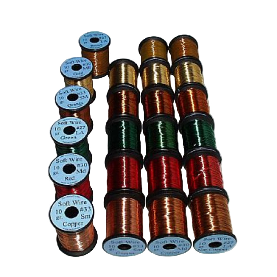 Upstream Essentials Fly Tying Wire – 12 Spools Assorted Copper & Stainless Steel (MAT120)